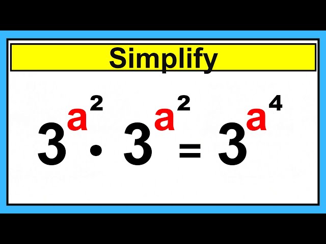 Nice Exponent Math Simplification | Find the Value of a