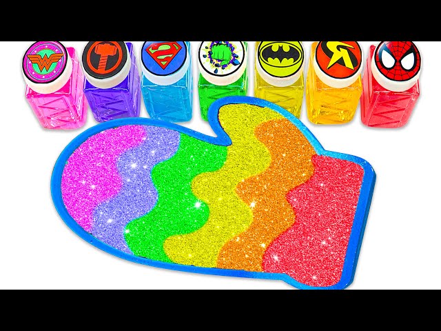Satisfying Video l How to Make Rainbow Glove-Bottle WITH Glossy Slime & Mixed Tub Cutting ASMR #63