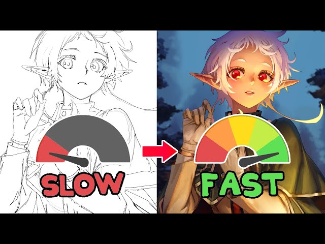 How to DRAW / PAINT FASTER (literally)
