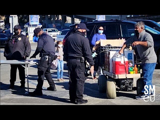 Unpermitted Vendors Task Force Deployment at Santa Monica Pier