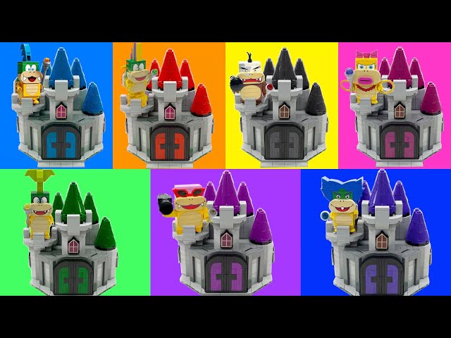 New Super Luigi U all the Koopalings Castles -  LEGO Luigi vs GAMEPLAY