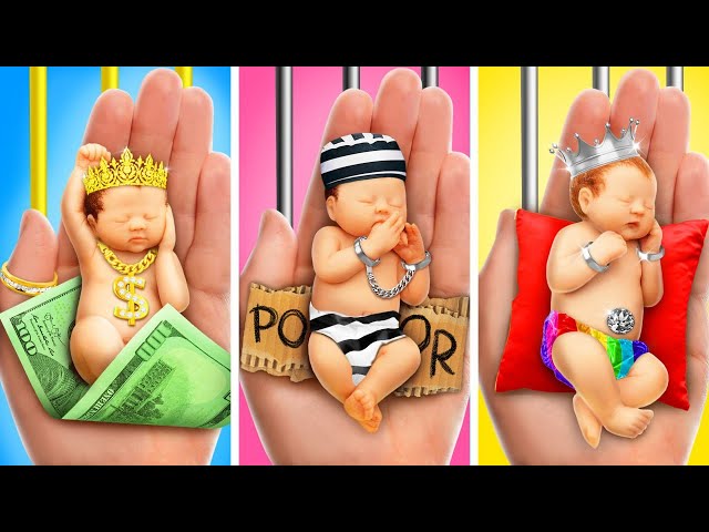 Rich vs Poor vs Giga Rich Pregnant in Jail! Funny Pregnancy Situations in Prison by RATATA BOOM