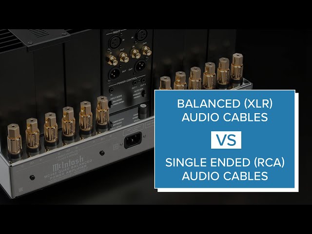 Balanced (XLR) Audio Cables vs Single Ended (RCA) Audio Cables - What's the difference?