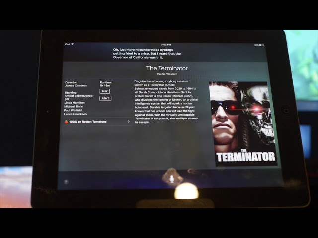 Siri - Movie Reviews  - The Terminator with Arnold Schwarzenegger