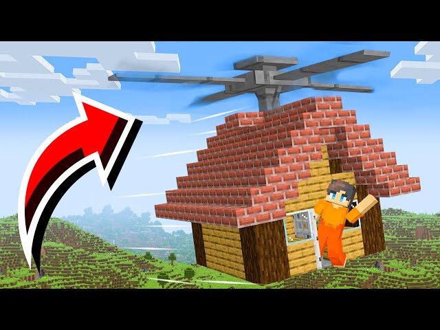 I Built a Working HELICOPTER HOUSE in Minecraft