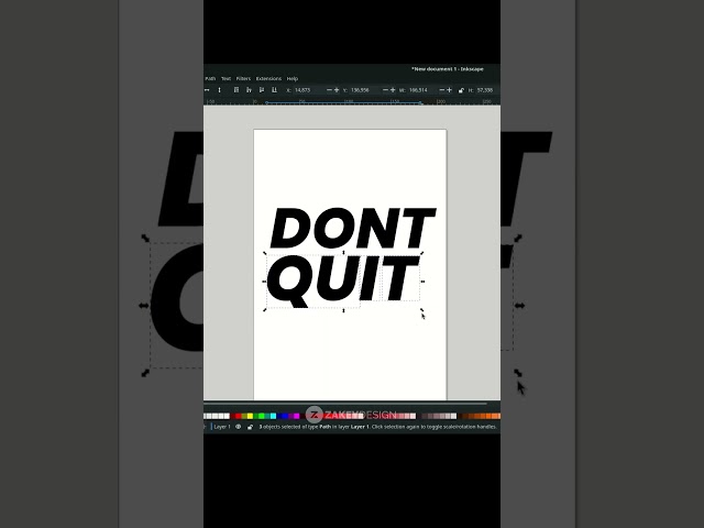 Blur Text Effect in Inkscape
