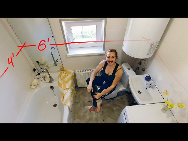 Amazing Creation of Small Bathroom | Building House Ep.13