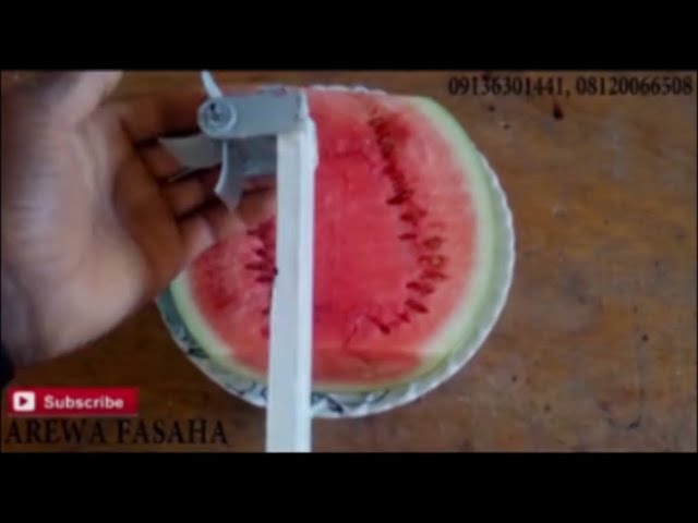 how to make a watermelon slicer cutter how to cut watermelon \yadda zaka kera  abun  yanka kankana