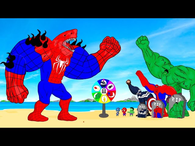 Rescue HULK Family & SPIDERMAN, CAPTAIN vs KING SPIDER SHARKZILLA : Who Is The King Of Super Heroes?