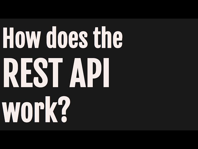 How does the REST API work