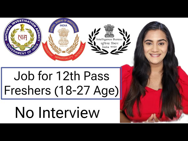 Central Government Job 2024 Fresher Graduates No Interview | All India Government Job for Freshers