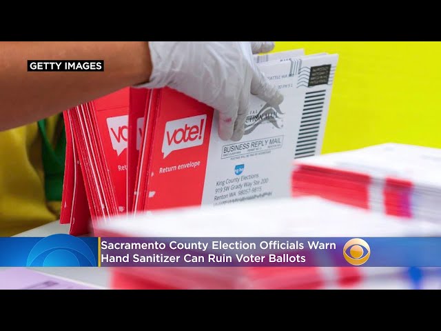 Sacramento County Election Officials Warn Hand Sanitizer Can Ruin Voter Ballots