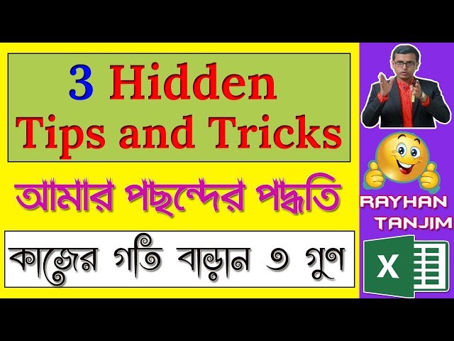 Top 3 Advanced and Magical Hidden Tips & Tricks in Excel || Bangla Excel Tutorial