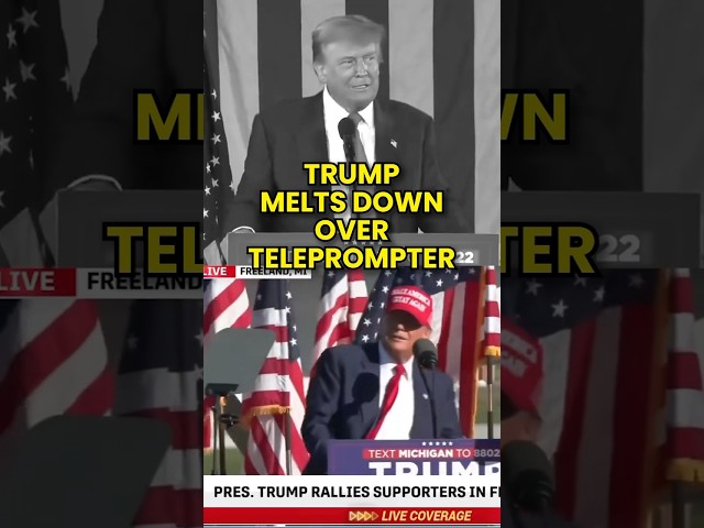 Trump STRUGGLES with Teleprompter, Becomes ENRAGED