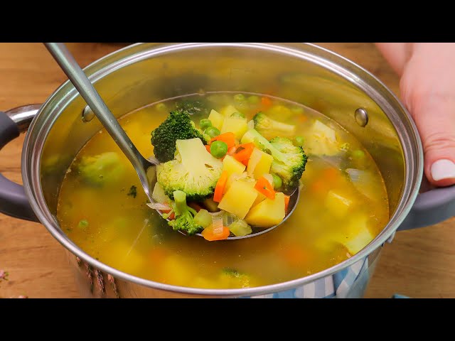 Thanks to this vegetable soup I lost 10 kg in a month! Vegetable soup with broccoli.