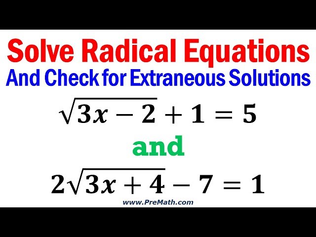 How to Solve Radical Equations - Step-by-Step Tutorial