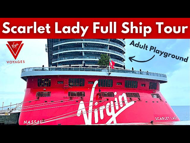 Virgin Voyages Scarlet Lady Cruise Ship Full Tour & Review 2024 | Best Adults Only Cruise Ship