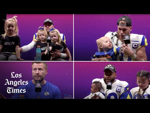 Watch L.A. Rams — and their kids — talk about winning Super Bowl LVI
