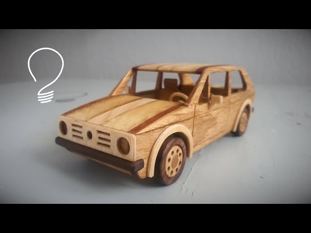Volkswagen Golf 1 - Wooden Toy Car