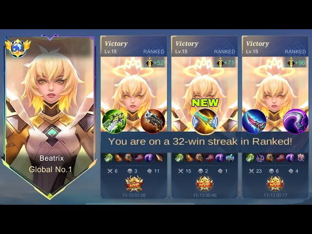 NEW ITEM FOR BEATRIX HIGH DAMAGE!! BEST BUILD FOR SOLO RANK GAME -MLBB