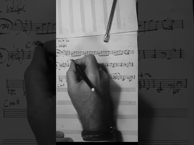 Music hand writing