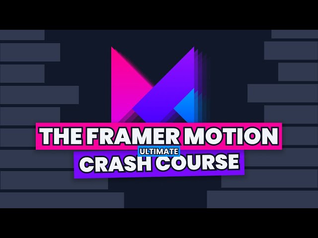 The Framer Motion Crash Course || React Animation Library 2023