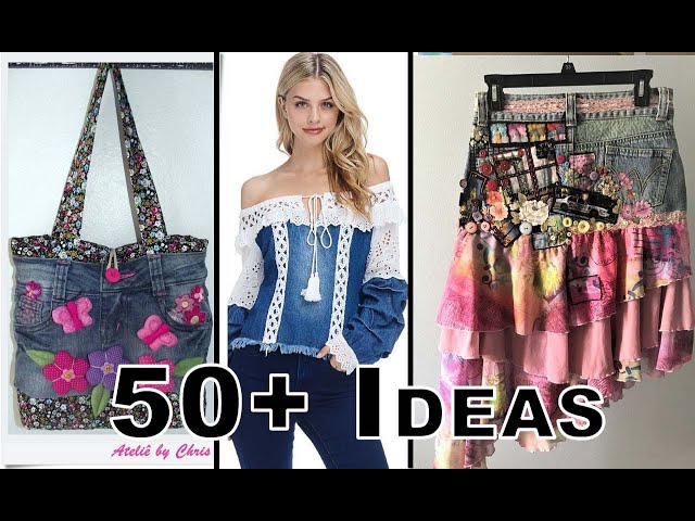 50+ Jeans Upcycle Ideas to Inspire You | DIY Beautiful Denim Clothing