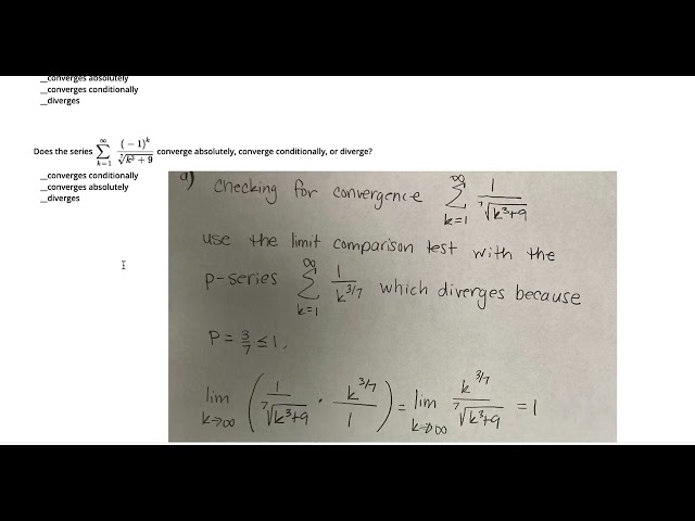 Example: Conditional Convergence