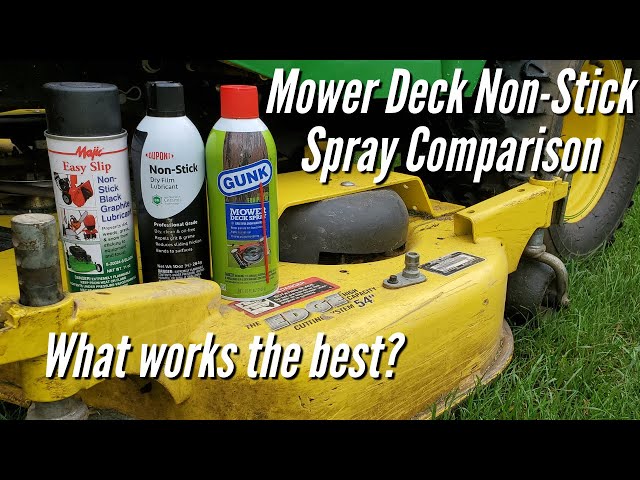 Best Mower Deck Non Stick Spray. ( Mower Deck Undercoating Test Pt 2 )
