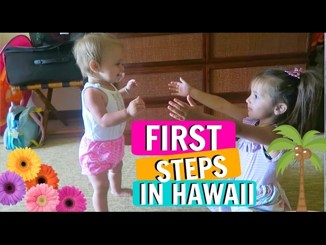 Hawaii Trip VLOG Kauai DAY 4 EVERLY'S FIRST STEPS