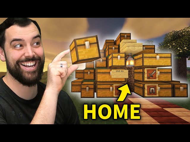 A home made of chests - Minecraft with 217 mods
