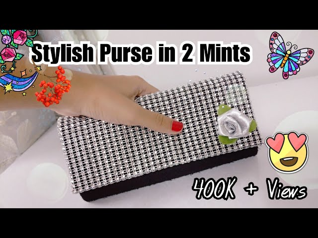 How To Make Stylish Purse in 2 Mints - No Sew | DIY Stylish Lace Purse