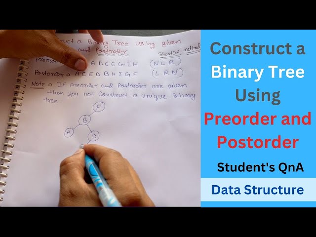 Student's demand question | Construct a Binary Tree Using Preorder and Postorder in Data Structure