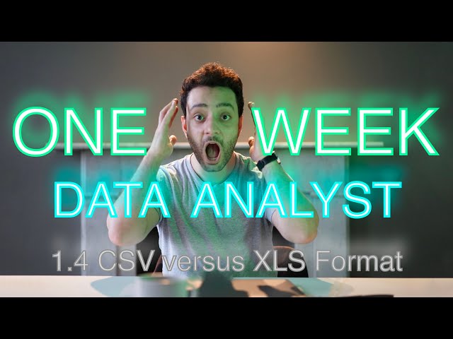 Become a Data Analyst in ONE WEEK (1.4 Excel Basics | CSV versus XLS Format)