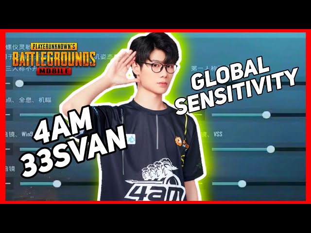 4AM 33Svan Latest Global Sensitivity Pubg Mobile 😲 • Most Awaited Sensitivity