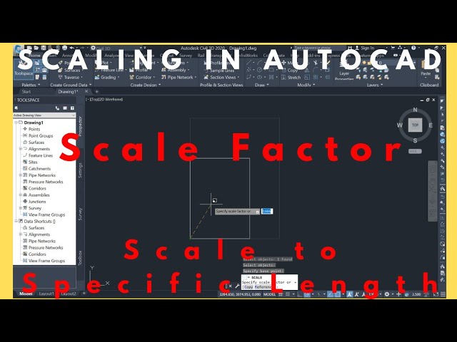 How to Scale in AutoCAD | Scale to Specific Length | Scale Factor
