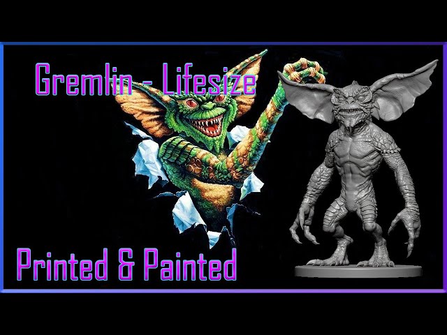 Gremlin Printed and Painted - Lifesize