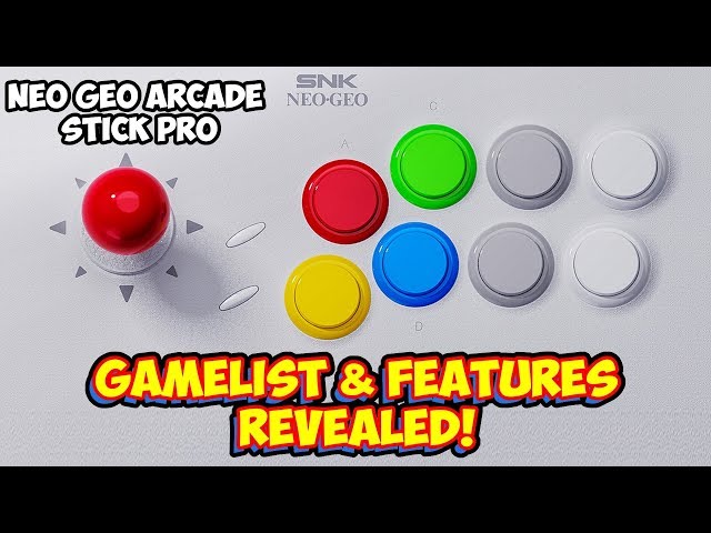 SNK Neo Geo Arcade Stick Pro Gamelist & Features Revealed!