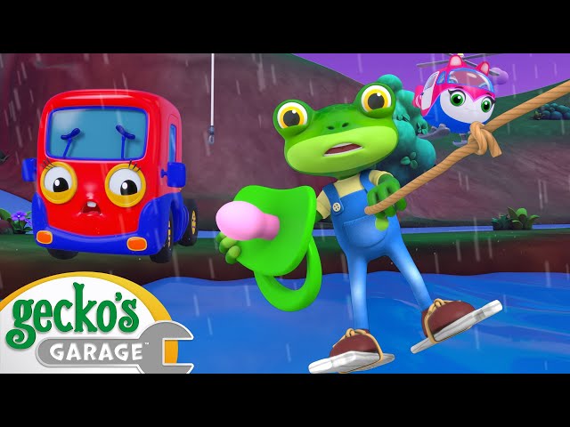 Baby Truck Storm Rescue | Gecko's Garage | Cartoons For Kids | Toddler Fun Learning