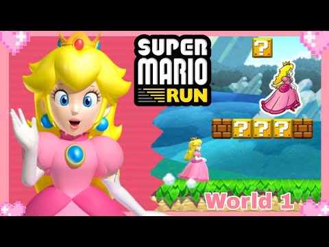 💗 Super Mario Run Peach Gameplay 💗