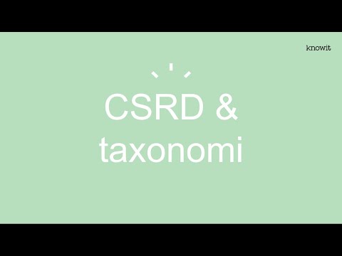 CSRD & Taxonomi | Knowit