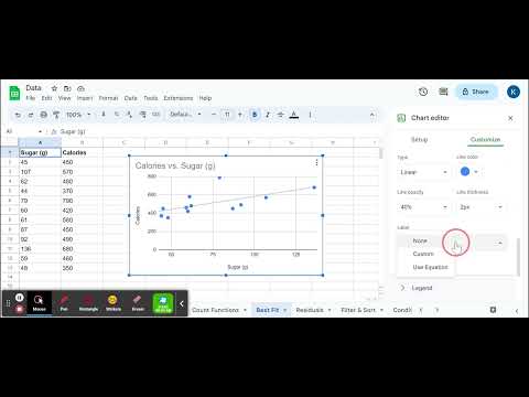 Regression in Google Sheets