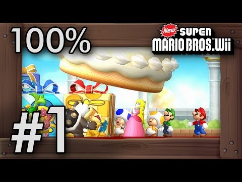 New Super Mario Bros. Wii - 100% Walkthrough (All Star Coins & Secret Exits) [Wii]