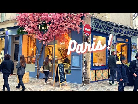 Paris France Walking Tour (4k ultra hd 60fps)