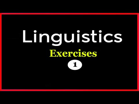 Linguistics Exercises تمارين اللسانيات
