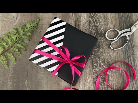 How To Wrap A Gift With Two Contrasting Papers
