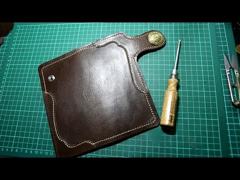 making a leather biker wallet