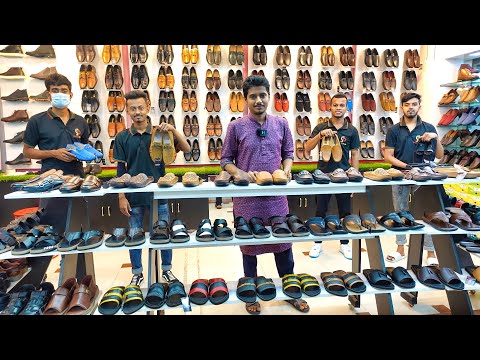Leather shoes/ half shoes/ slider price in bangladesh 2022