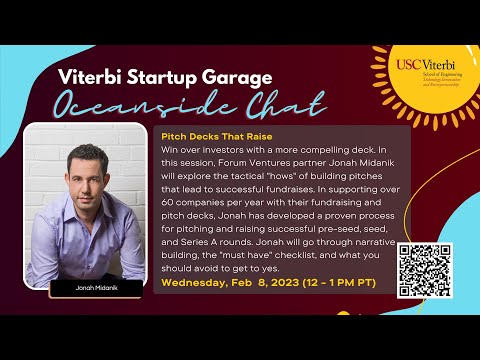 USC Viterbi Startup Garage 2023 Oceanside Chat Speaker Series