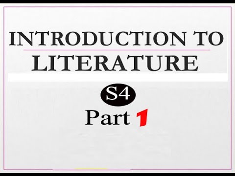 Introduction to Litarature S4
